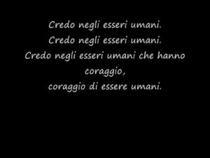 credo negli esseri umani